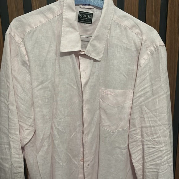 Guess pink linen shirt - Picture 3 of 4